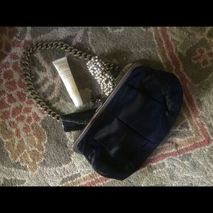 Jcrew black satin handbag